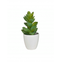 PLANTE ARTIFICIELLE 18CM ,POT EN PLASTIQUE BLANC ATMOSPHERA ATMOSPHERA - 2