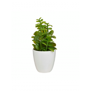 PLANTE ARTIFICIELLE 18CM ,POT EN PLASTIQUE BLANC ATMOSPHERA ATMOSPHERA - 4