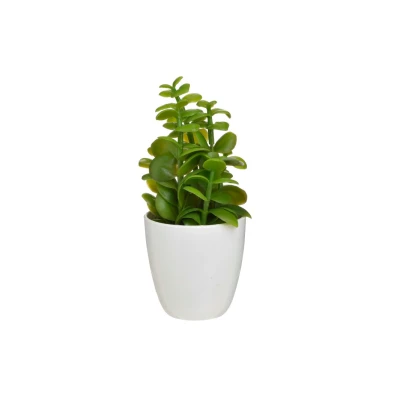PLANTE ARTIFICIELLE 18CM ,POT EN PLASTIQUE BLANC ATMOSPHERA ATMOSPHERA - 4