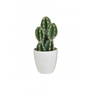 PLANTE ARTIFICIELLE 18CM ,POT EN PLASTIQUE BLANC ATMOSPHERA ATMOSPHERA - 5