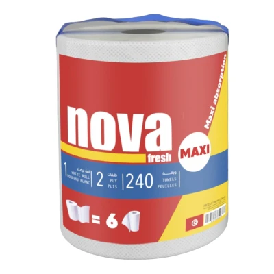 ESSUIE-TOUT MAXI 240 FEUILLES BLANC NOVAFRECH  - 1