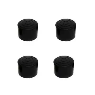 LOT DE 4 EMBOUTS RONDS Ø30MM NOIR - 1