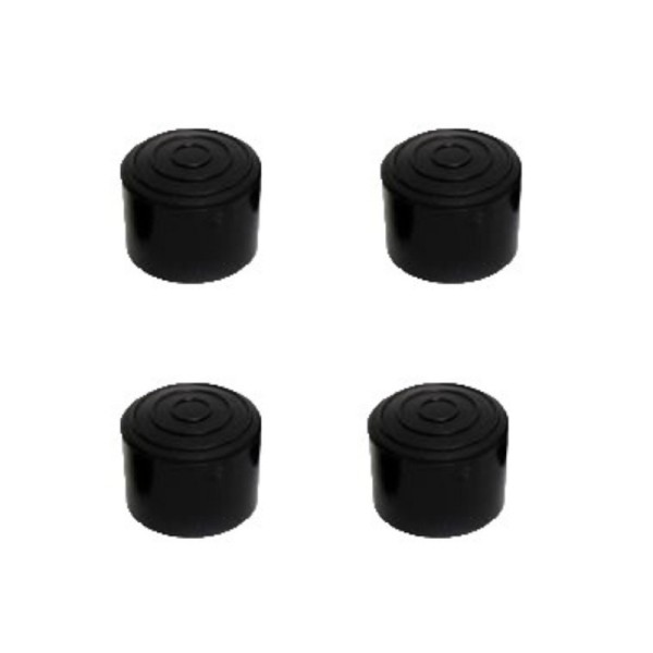 LOT DE 4 EMBOUTS RONDS Ø30MM NOIR