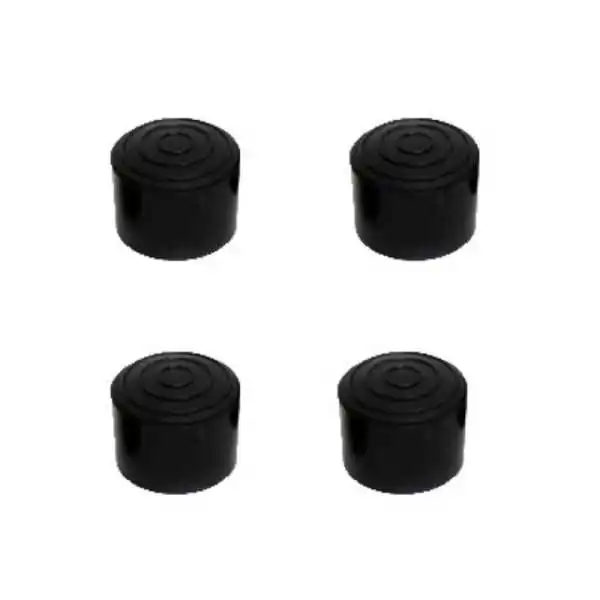LOT DE 4 EMBOUTS RONDS Ø30MM NOIR