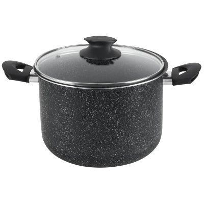 MARMITE 6L AVEC COUVERCLE GRANITE BLACK WINOX WINOX - 1