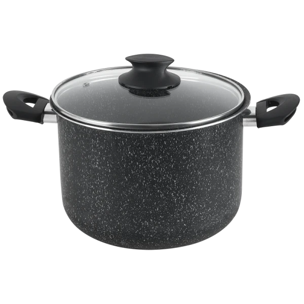 MARMITE 6L AVEC COUVERCLE GRANITE BLACK WINOX