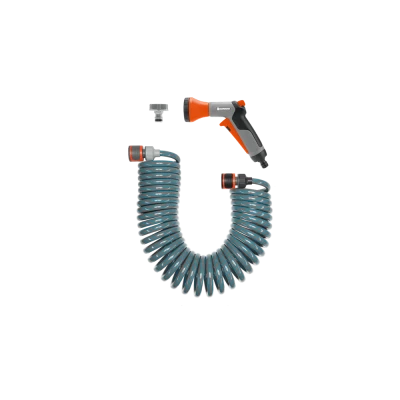 KIT DE TUYAUX SPIRALÉS 10 M AVEC PULVÉRISATEUR À IMPULSION ET PIÈCES DU SYSTÈME GARDENA GARDENA - 1