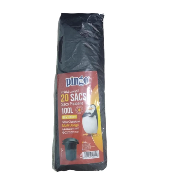 LOT DE 20 SACS POUBELLE 90*100CM 100L PINGO
