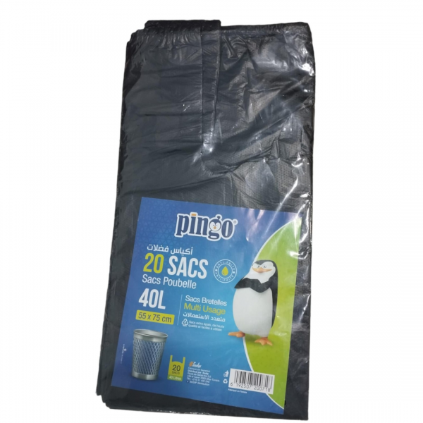 LOT DE 20 SACS POUBELLE 55*75CM 40L PINGO PINGO - 1