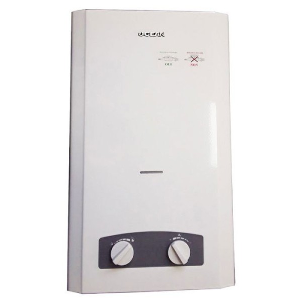 CHAUFFE EAU À GAZ NATUREL 10L BLANC OCEAN