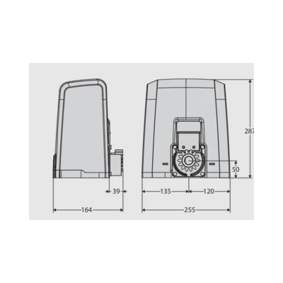 KIT MOTEUR PORTE COULISSANTE DEIMOS600 230V BFT  - 3