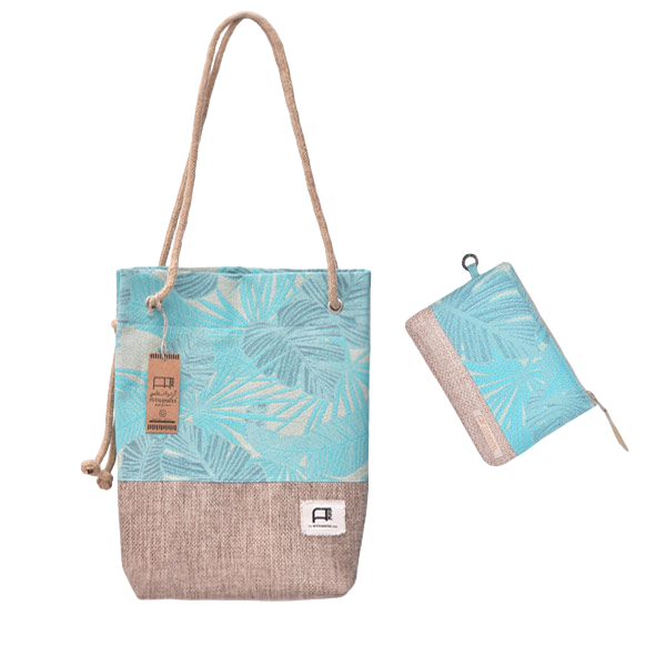 SAC DE PLAGE AVEC TROUSSE 40*30CM  GREENZ