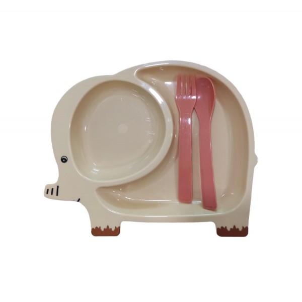 ASSIETTE POUR ENFANT ET COUVERTS EN PLASTIQUE  - 1