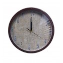 HORLOGE MURALE MARRON RONDE ∅ 29CM  - 1