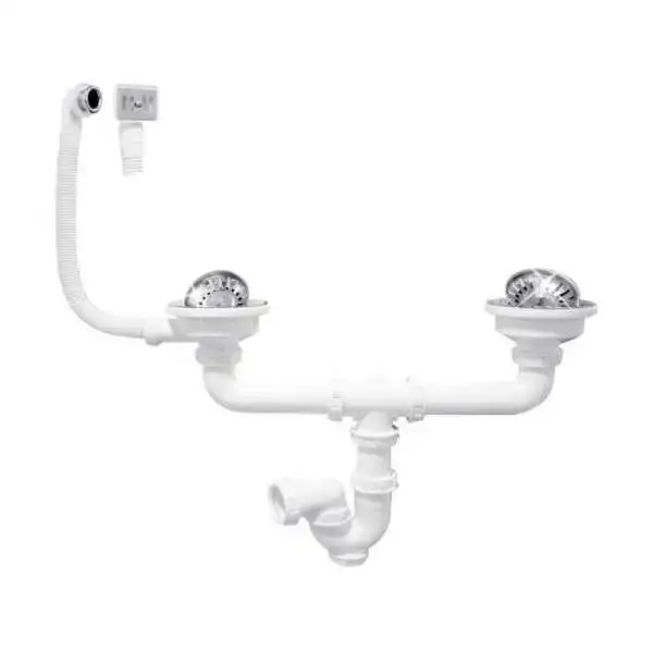 VIDAGE POUR ÉVIER INOX/GRÈS DOUBLE BAC ∅ 90MM EJIM