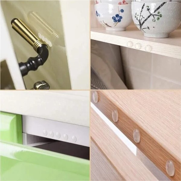 LOT DE 100 PATINS ANTICHOC TRANSPARANT Ø10MM