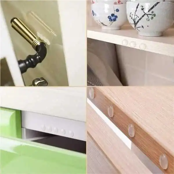 LOT DE 100 PATINS ANTICHOC TRANSPARANT Ø10MM