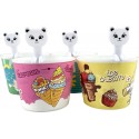 LOT DE 4 COUPES À GLACE EN PLASTIQUE AVEC 4 CUILLÈRES TITIZ TITIZ - 2