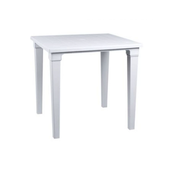 TABLE CARRÉE BLANCHE TENDANCE 80*80CM SOFPINCE SOFPINCE - 1