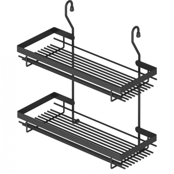 PORTE ÉPICES ACCROCHABLE À DEUX NIVEAUX NOIR STARAX STARAX - 1