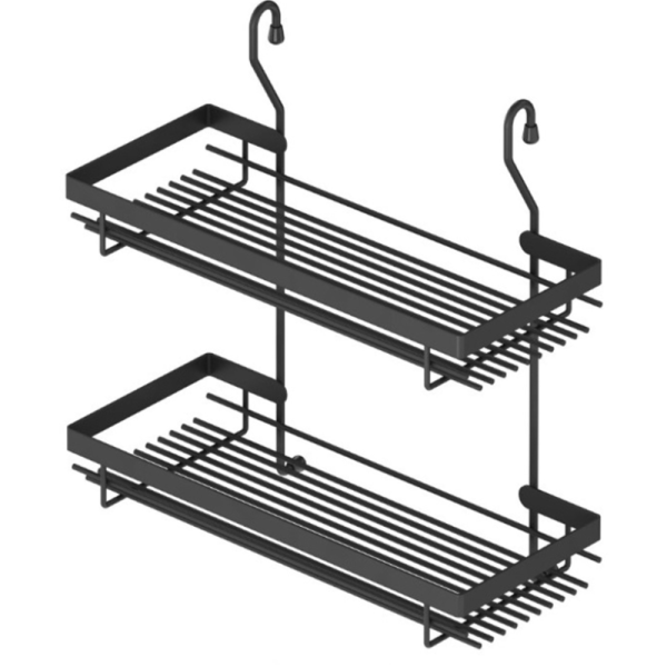 PORTE ÉPICES ACCROCHABLE À DEUX NIVEAUX NOIR STARAX