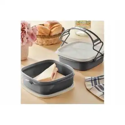 BOITE À REPAS TETRA À 2 ÉTAGES EN PLASTIQUE - 1