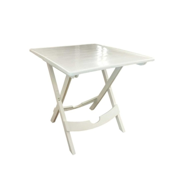 TABLE PLIANTE RUSPINA CARRÉE LISSE BLANCHE SOTUFAB PLAST
