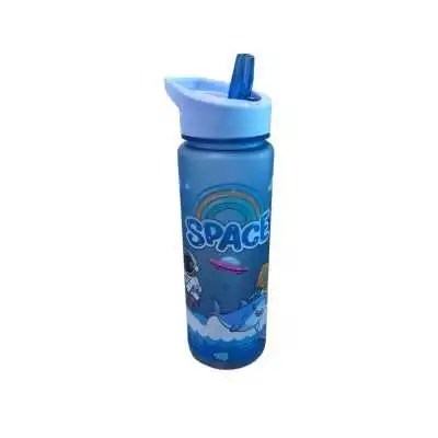 BOUTEILLE D’EAU EN PLASTIQUE AVEC PAILLE 700ML - 1