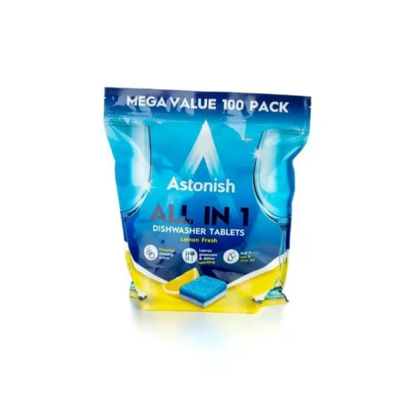PAQUET DE 100 TABLETTES LAVE-VAISSELLE  ASTONISH