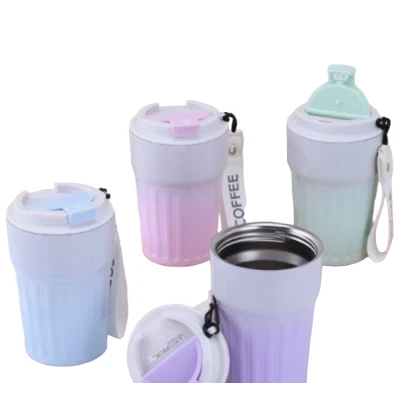 MUG ISOTHERME AVEC COUVERCLE 400ML COULEURS - 2