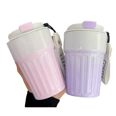 MUG ISOTHERME AVEC COUVERCLE 400ML COULEURS - 3