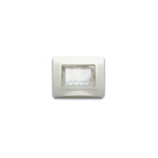 PLAQUE ÉTANCHE RECTANGULAIRE 3 MODULES SYS44 BLANC SOMEF