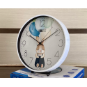 HORLOGE MURALE RONDE MOTIF LAPIN EN PLASTIQUE ∅ 30CM COULEURS  - 3