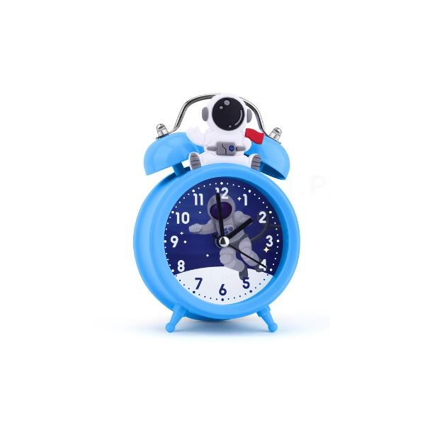 HORLOGE RÉVEIL À DOUBLE CLOCHE MOTIF DESSIN ANIMÉ ENFANT
