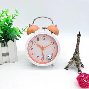 HORLOGE RÉVEIL À DOUBLE CLOCHE VINTAGE Ø9CM COULEURS QUARTZ  - 2