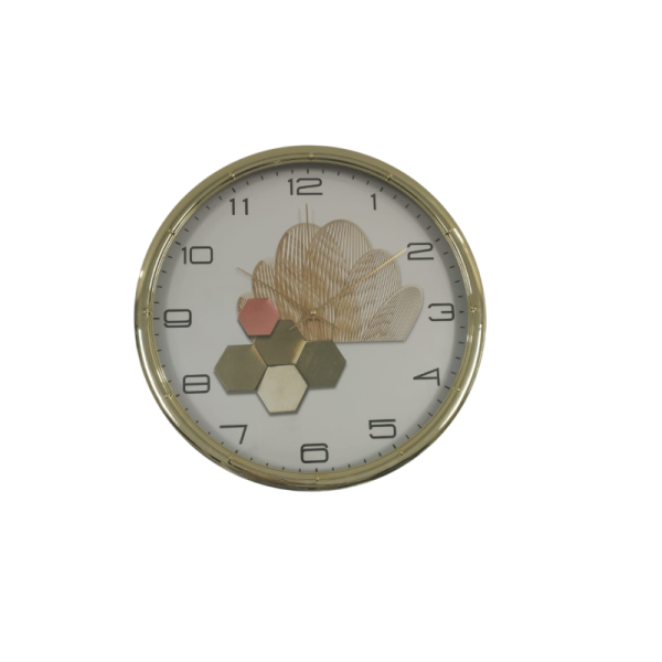 HORLOGE MURALE RONDE EN PLASTIQUE DESIGN ROSE ET VERTE Ø35CM