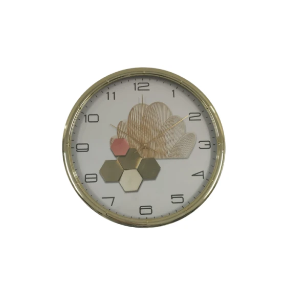 HORLOGE MURALE RONDE EN PLASTIQUE DESIGN ROSE ET VERTE Ø35CM
