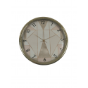 HORLOGE MURALE EN PLASTIQUE RONDE DESIGN ROSE Ø35CM  - 1