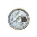 HORLOGE MURALE EN PLASTIQUE RONDE DESIGN VERT Ø35CM  - 1