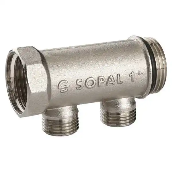 COLLECTEUR DROIT 2VOIES 1"/3/4"SOPAL