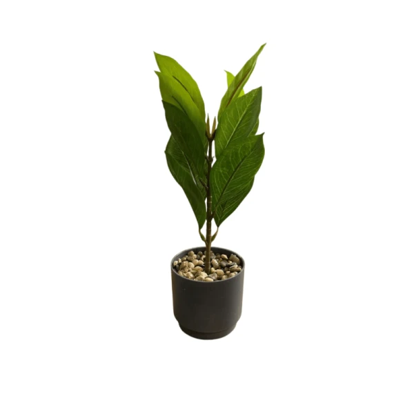 PLANTE ARTIFICIELLE HAUTEUR 27CM ,POT EN PLASTIQUE NOIR