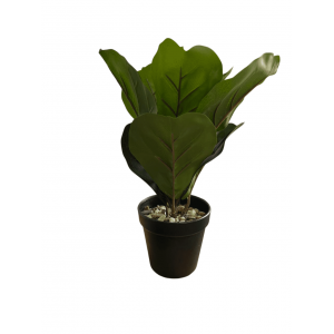 PLANTE ARTIFICIELLE POT EN PLASTIQUE HAUTEUR 33CM  - 1