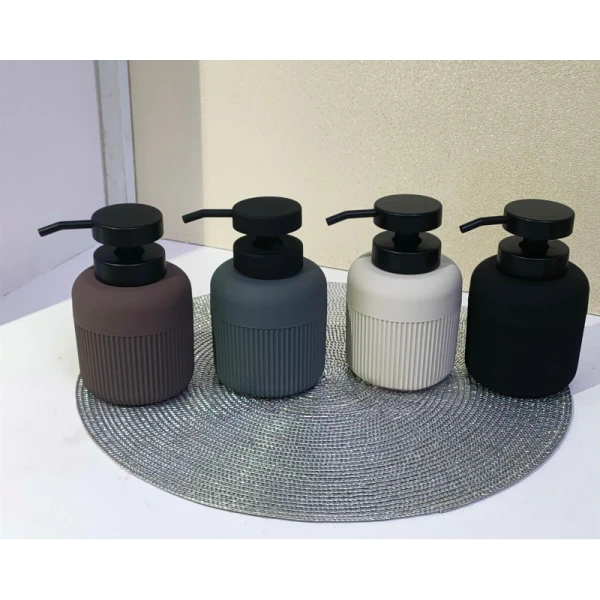 MINI DISTRIBUTEUR DE SAVON LIQUIDE EN PLASTIQUE 340ML COULEURS