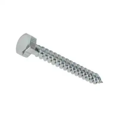 LOT DE 5 TIREFOND TÊTE HEXAGONALE 8*50MM ZINGUÉ - 1