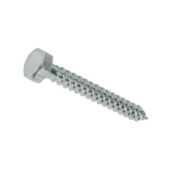 LOT DE 5 TIREFOND TÊTE HEXAGONALE 8*50MM ZINGUÉ