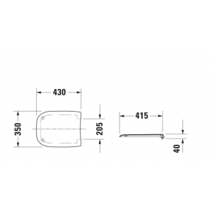 ABATTANT WC BLANC D CODE 0067310000 FERMETURE STANDARD DURAVIT  - 8