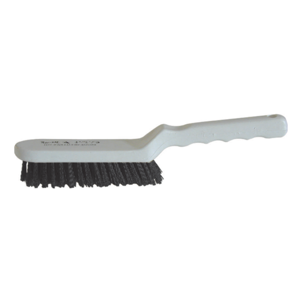 BROSSE MÉTALLIQUE MANCHE EN PLASTIQUE CRISTAL