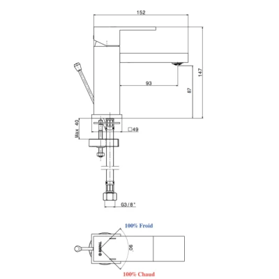 MITIGEUR DE LAVABO EL JEM SOPAL SOPAL - 2 MITIGEUR DE LAVABO EL JEM SOPAL SOPAL - 2