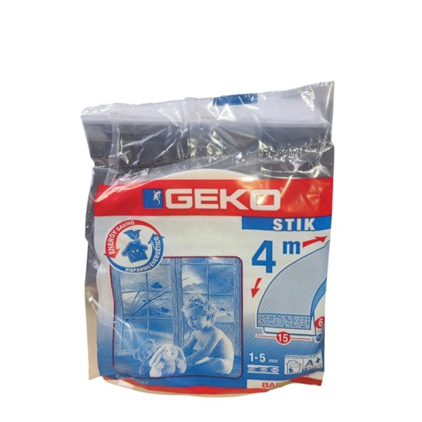 BOURRELET FENÊTRE ADHÉSIVE EN MOUSSE 15MM*4M GEKO