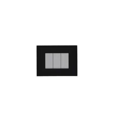 PLAQUE RECTANGULAIRE 3 MODULES NOIR MAT SYS43 SOMEF SOMEF - 2 PLAQUE RECTANGULAIRE 3 MODULES NOIR MAT SYS43 SOMEF SOMEF - 2